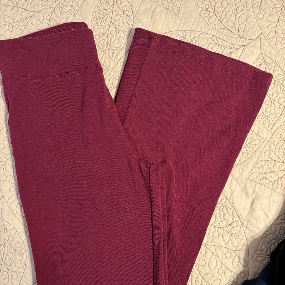 J CREW Women's Cranberry Pull-on Flare Leg‎ Pants - Size L